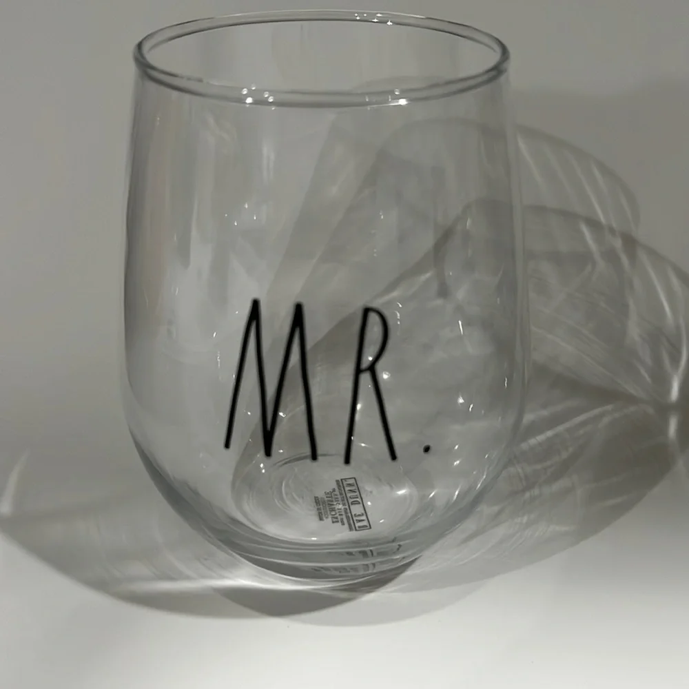 Rae Dunn MR. Wine Glass